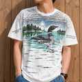 Vintage 90s Minnesota State Lottery Loon Lake Shirt