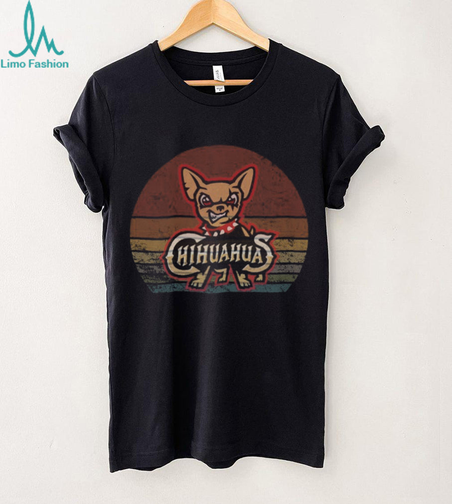 Vintage Angry Chihuahua Retro Sunset Spike Collar Graphic T Shirt
