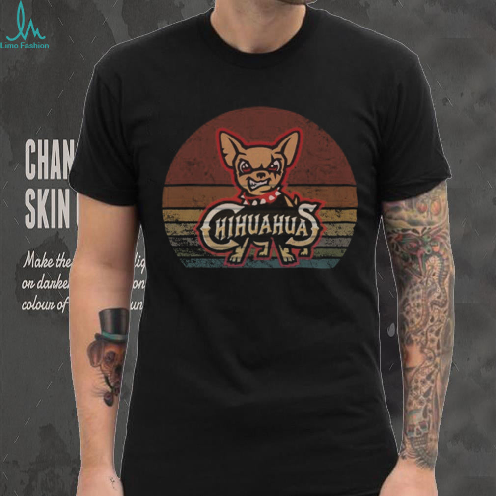 Vintage Angry Chihuahua Retro Sunset Spike Collar Graphic T Shirt
