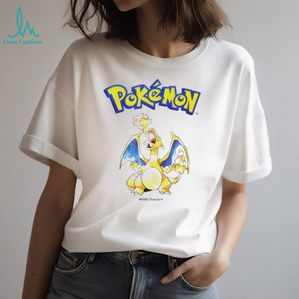 Vintage Charizard #006 Fire Breathing Dragon Anime Graphic T Shirt