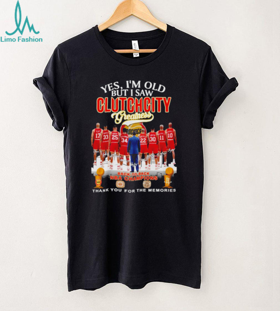 Vintage Clutch City Greatness Houston Rockets Back To Back Champions T Shirt