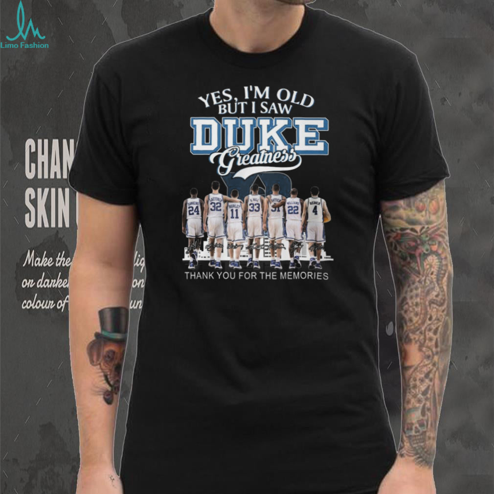 Vintage Duke Basketball Greatness “I Saw Greatness” Memories T Shirt