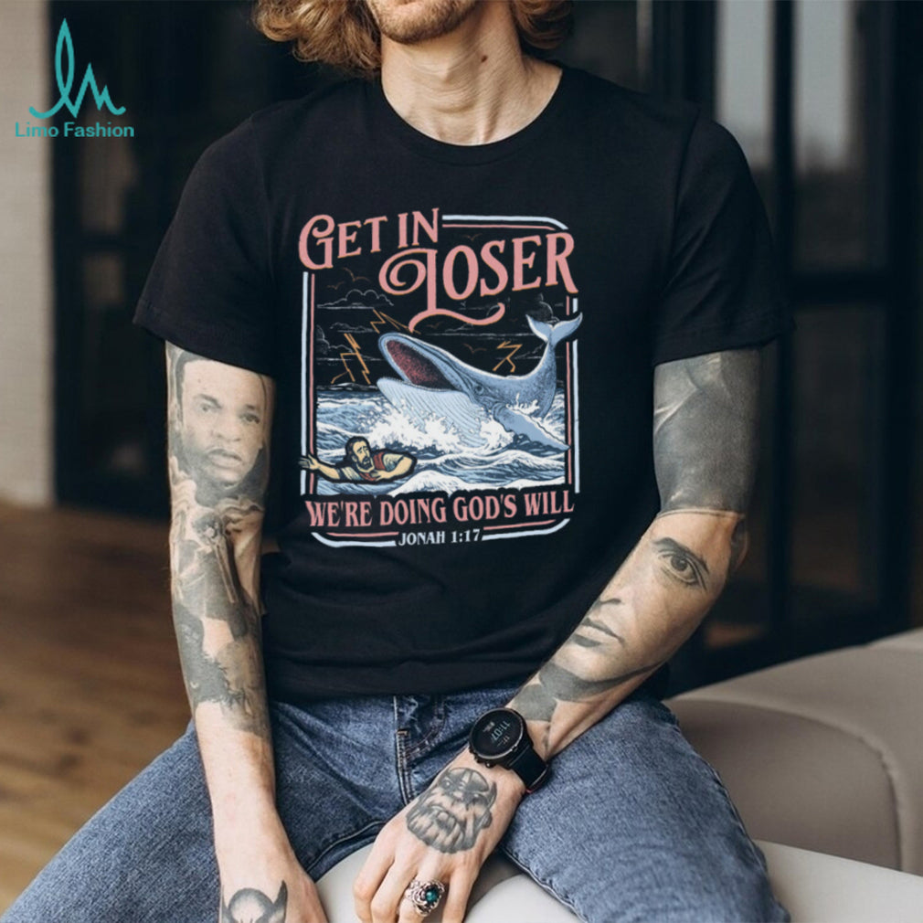 Vintage Jonah and the Whale T Shirt “Get In Loser” Bible Humor T Shirt