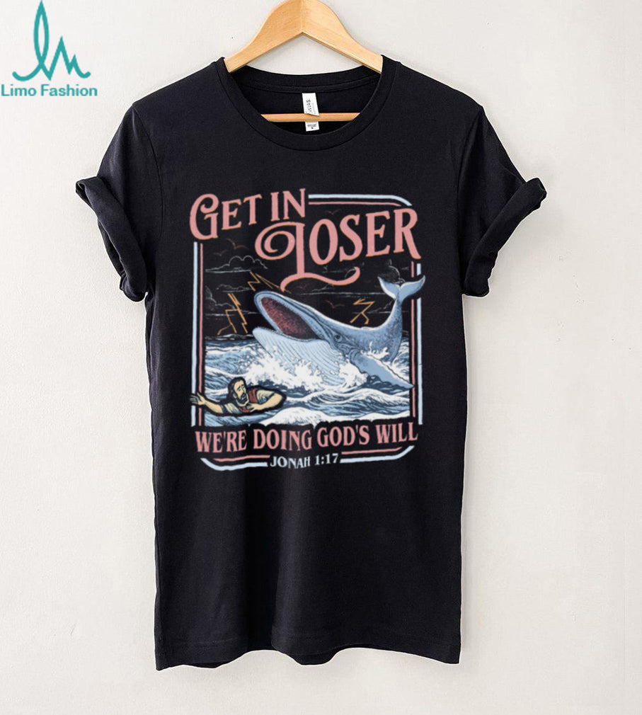 Vintage Jonah and the Whale T Shirt “Get In Loser” Bible Humor T Shirt
