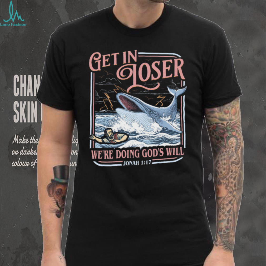 Vintage Jonah and the Whale T Shirt “Get In Loser” Bible Humor T Shirt
