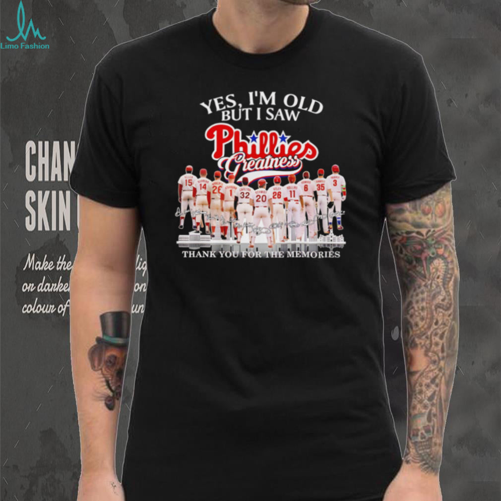 Vintage Phillies Greatness Baseball Legends Signature T Shirt