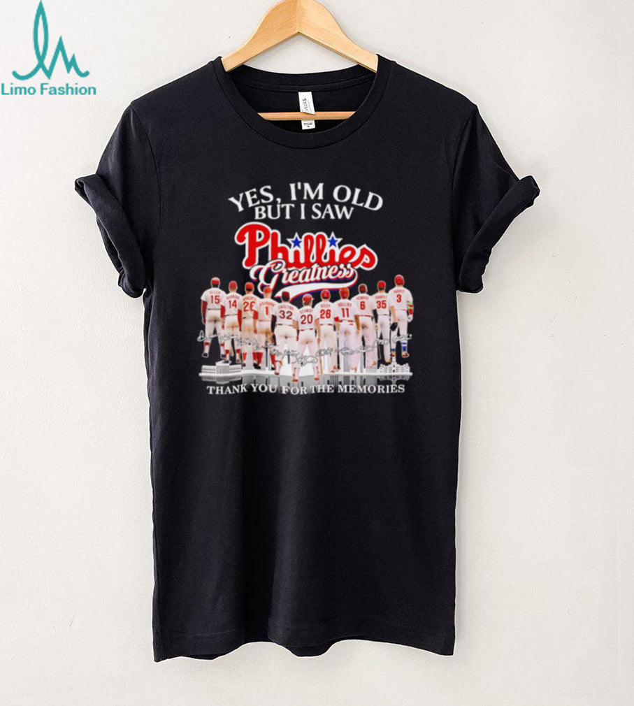 Vintage Phillies Greatness Baseball Legends Signature T Shirt