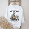 Vintage Photographer Old Man Takes Photos Seventies Landscape Photography Hobbyist Gift Shirt
