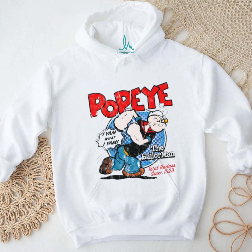 Vintage Popeye The Sailor Man “I Yam What I Yam” Classic Cartoon Tee