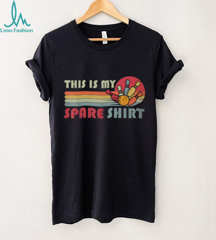 Vintage Retro This Is My Spare Shirt Bowling Sunset Graphic Tee