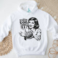 Vintage Retro Woman Holding Brain “Use It” Sarcastic T Shirt