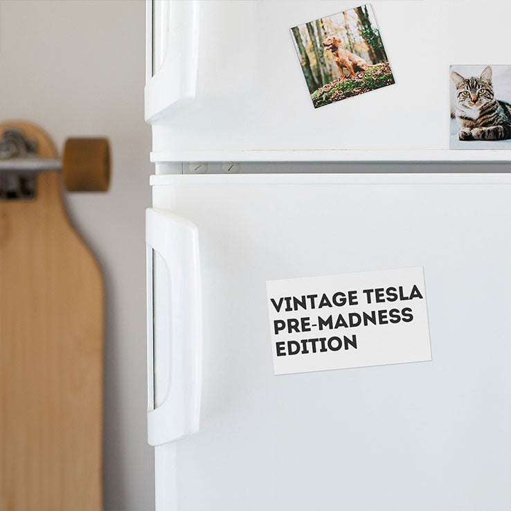 Vintage Tesla Pre Madness Edition Car Magnet