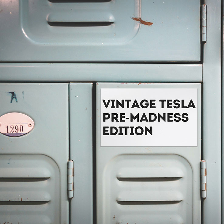 Vintage Tesla Pre Madness Edition Car Magnet