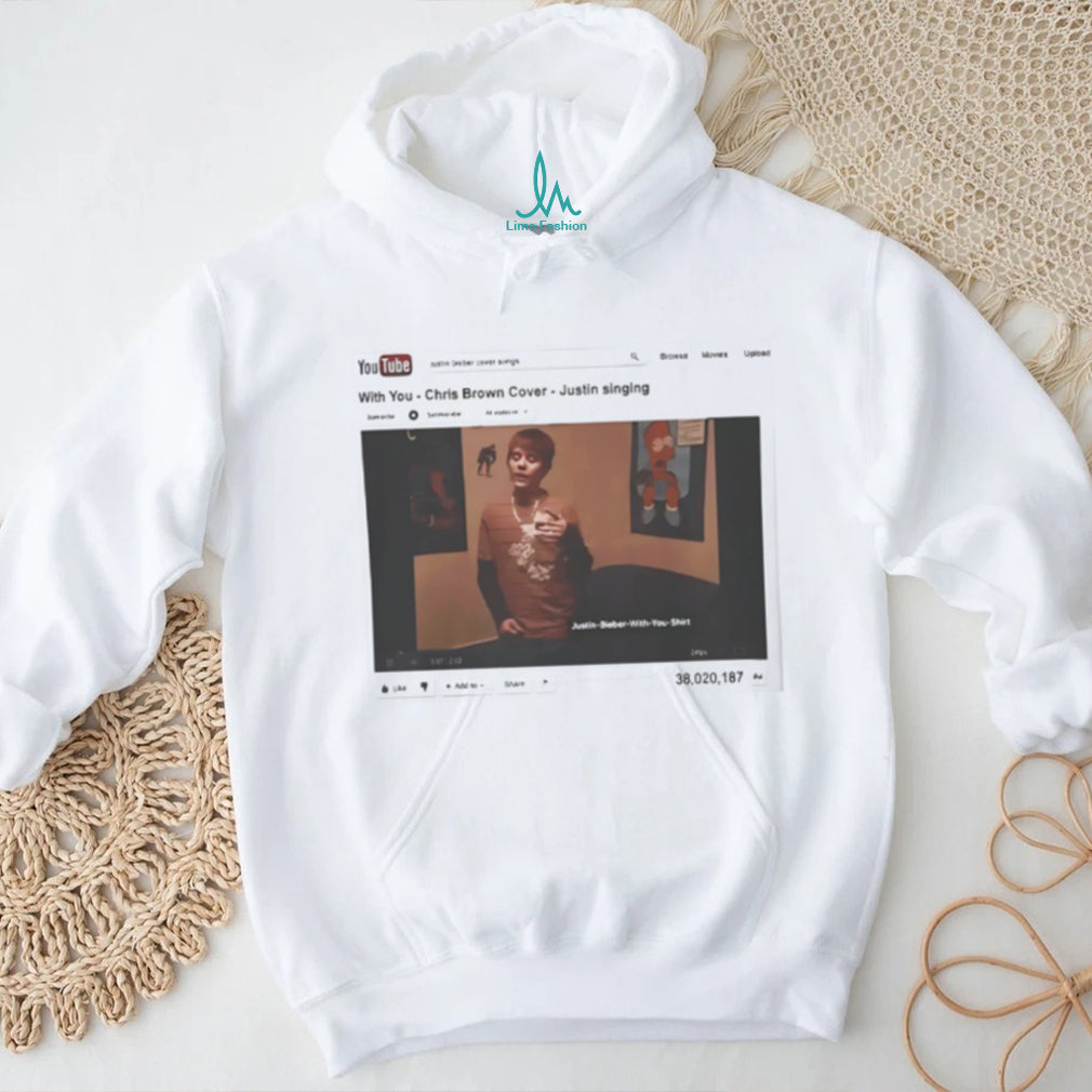 Vintage YouTube Justin Bieber With You Chris Brown Cover T Shirt