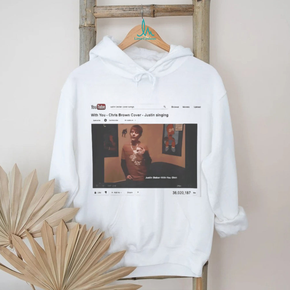 Vintage YouTube Justin Bieber With You Chris Brown Cover T Shirt