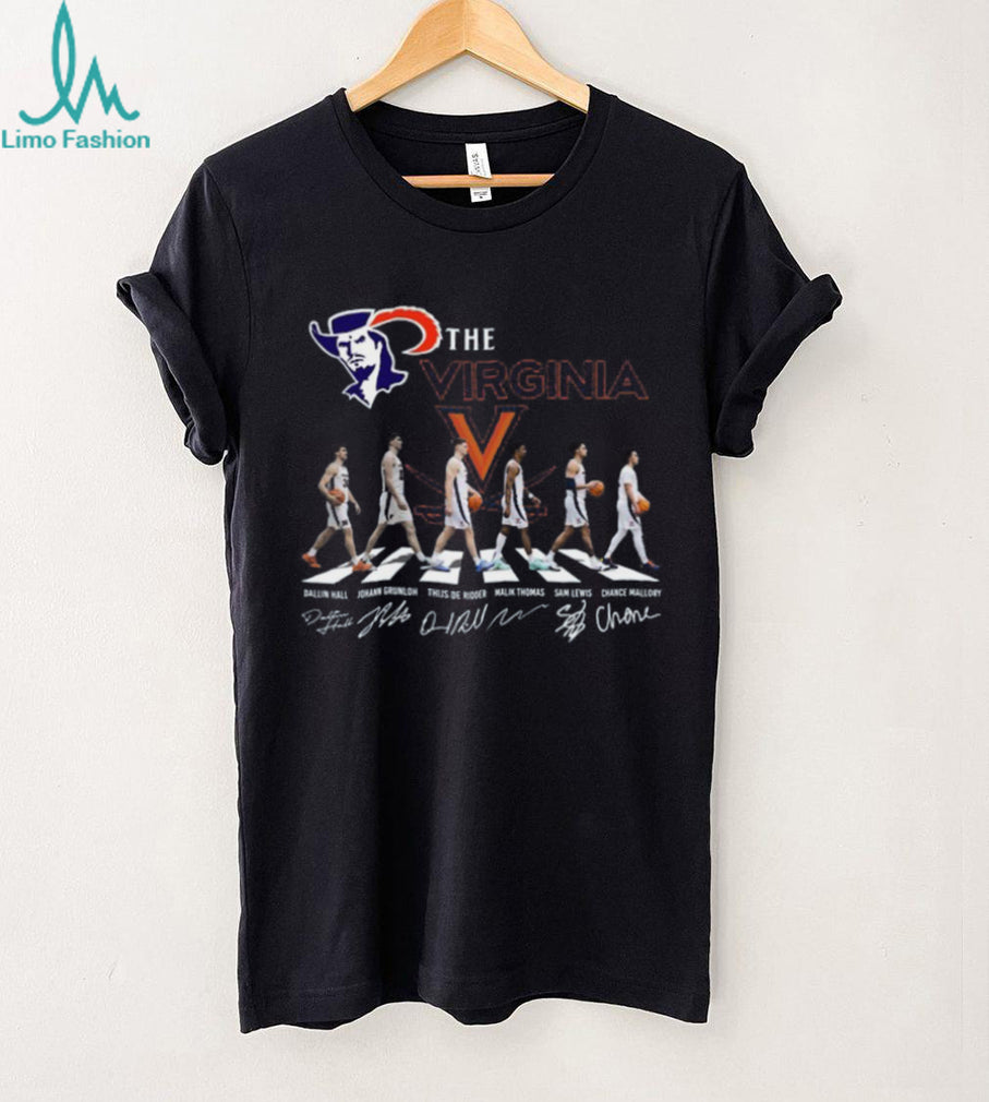 Virginia Cavaliers Basketball Abbey Road Crossing Signature T Shirt