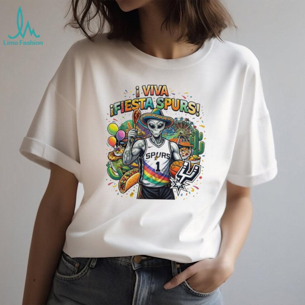 Viva Fiesta Spurs Alien Wembanyama San Antonio Culture T Shirt