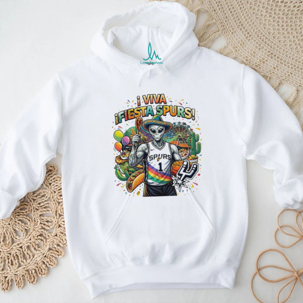 Viva Fiesta Spurs Alien Wembanyama San Antonio Culture T Shirt
