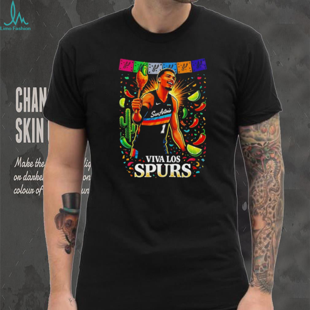 Viva Los Spurs Wembanyama Mexican Heritage Fiesta T Shirt