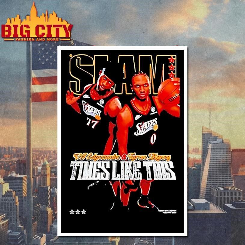 Vj Edgecombe And Tyrese Maxey Philadelphia 76ers Slam Shirt