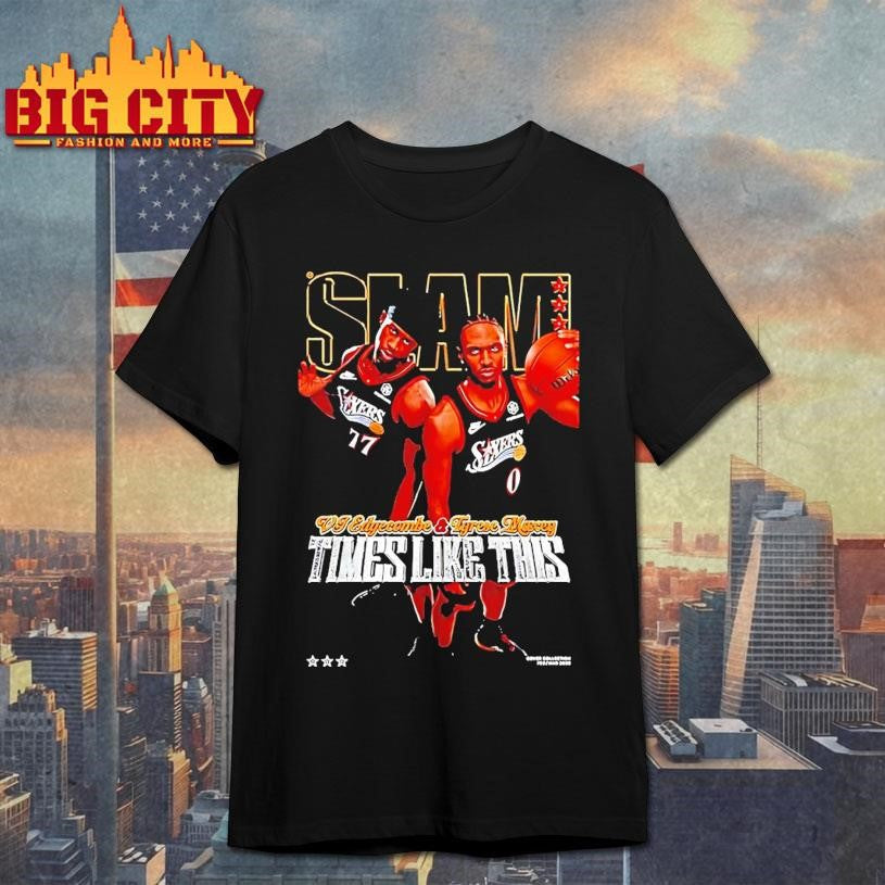Vj Edgecombe And Tyrese Maxey Philadelphia 76ers Slam Shirt