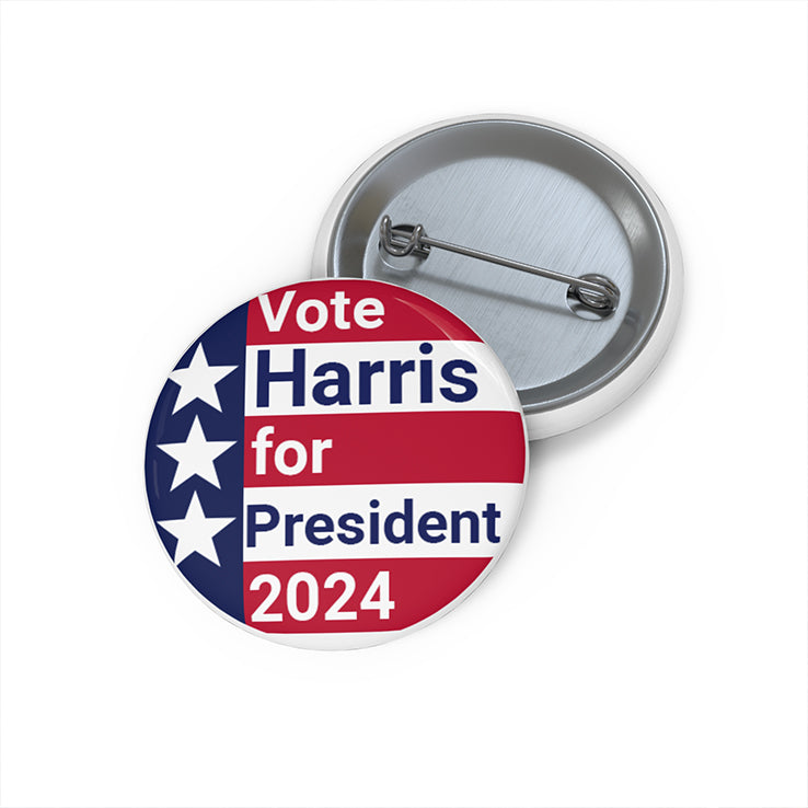 Vote Harris For President 2024 Custom Pin Button