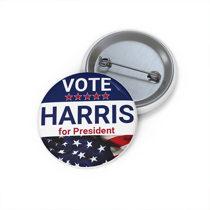 Vote Harris For President Custom Pin Buttons