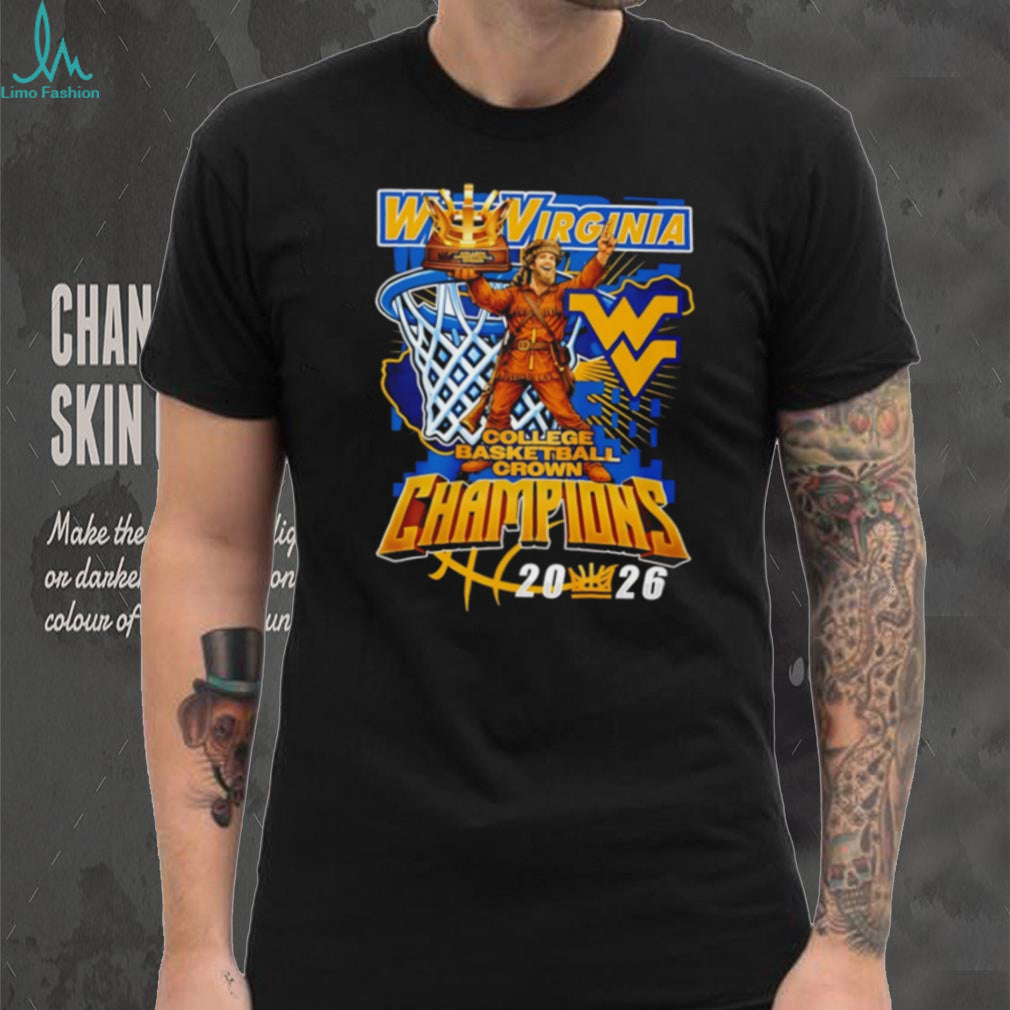 WVU Mountaineers 2026 College Basketball Crown Champions Trophy T Shirt
