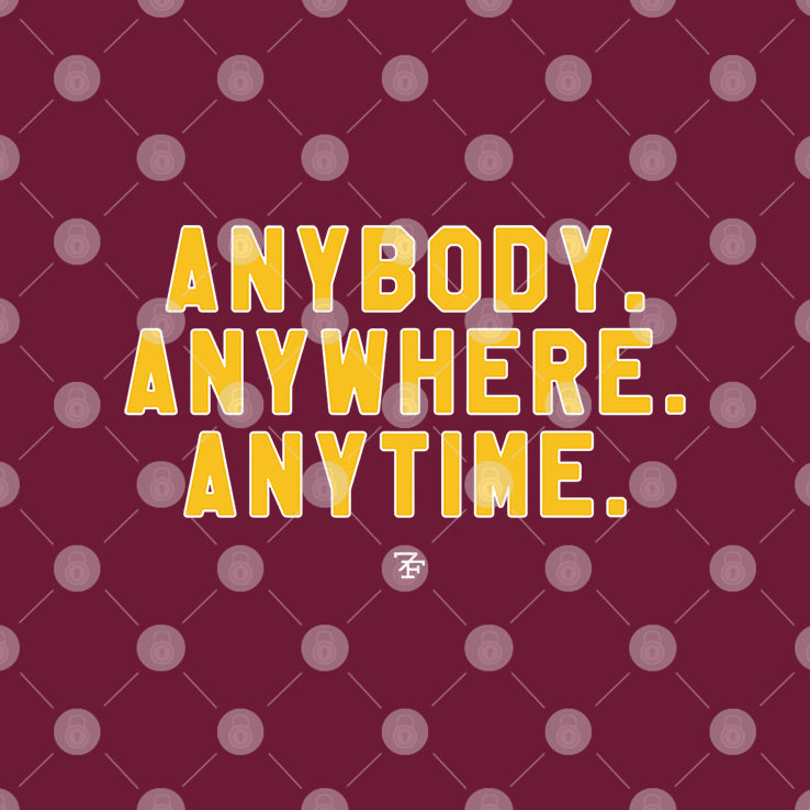 Washington Commanders Anybody Anywhere Anytime Shirt