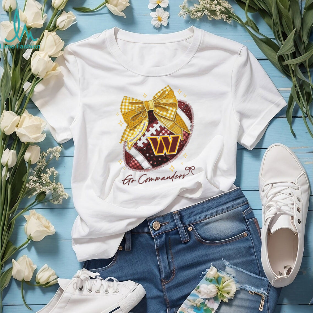 Washington Commanders Go Commanders Football Bow T Shirt