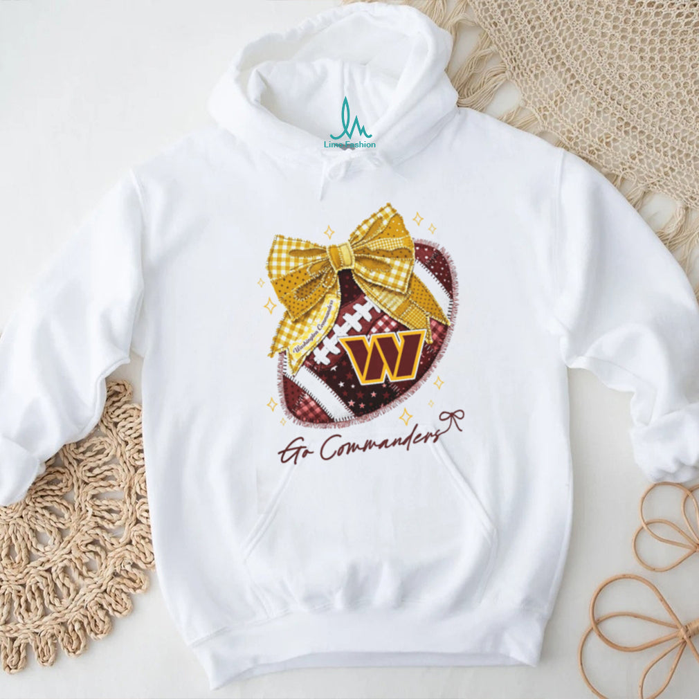 Washington Commanders Go Commanders Football Bow T Shirt