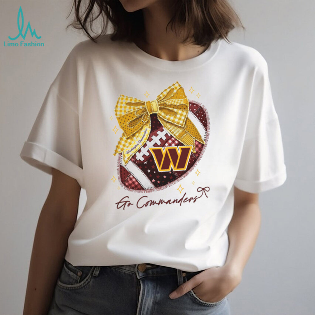 Washington Commanders Go Commanders Football Bow T Shirt
