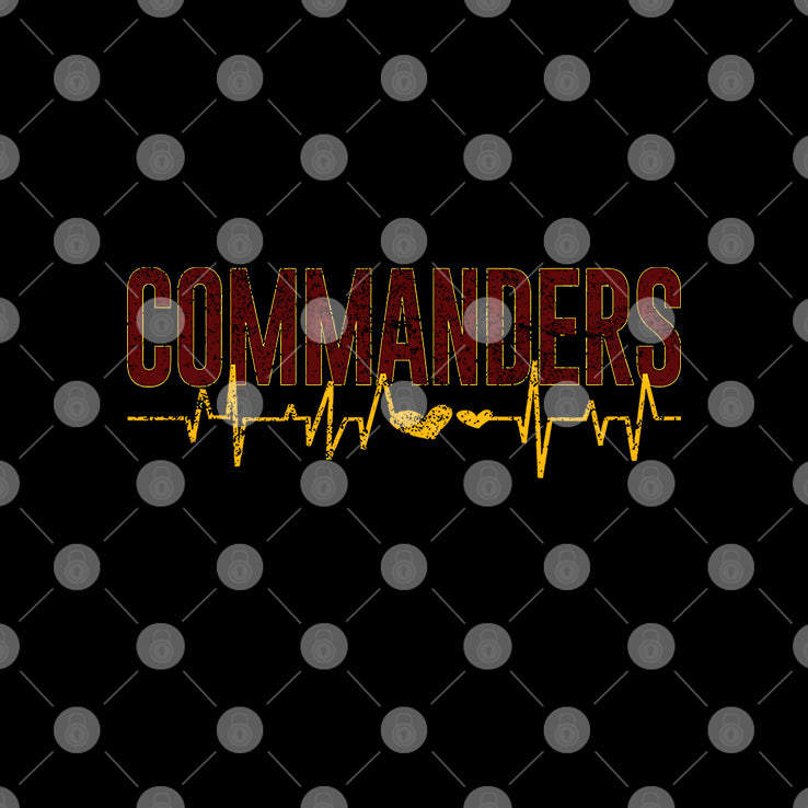 Washington Commanders Heart Beat T Shirt