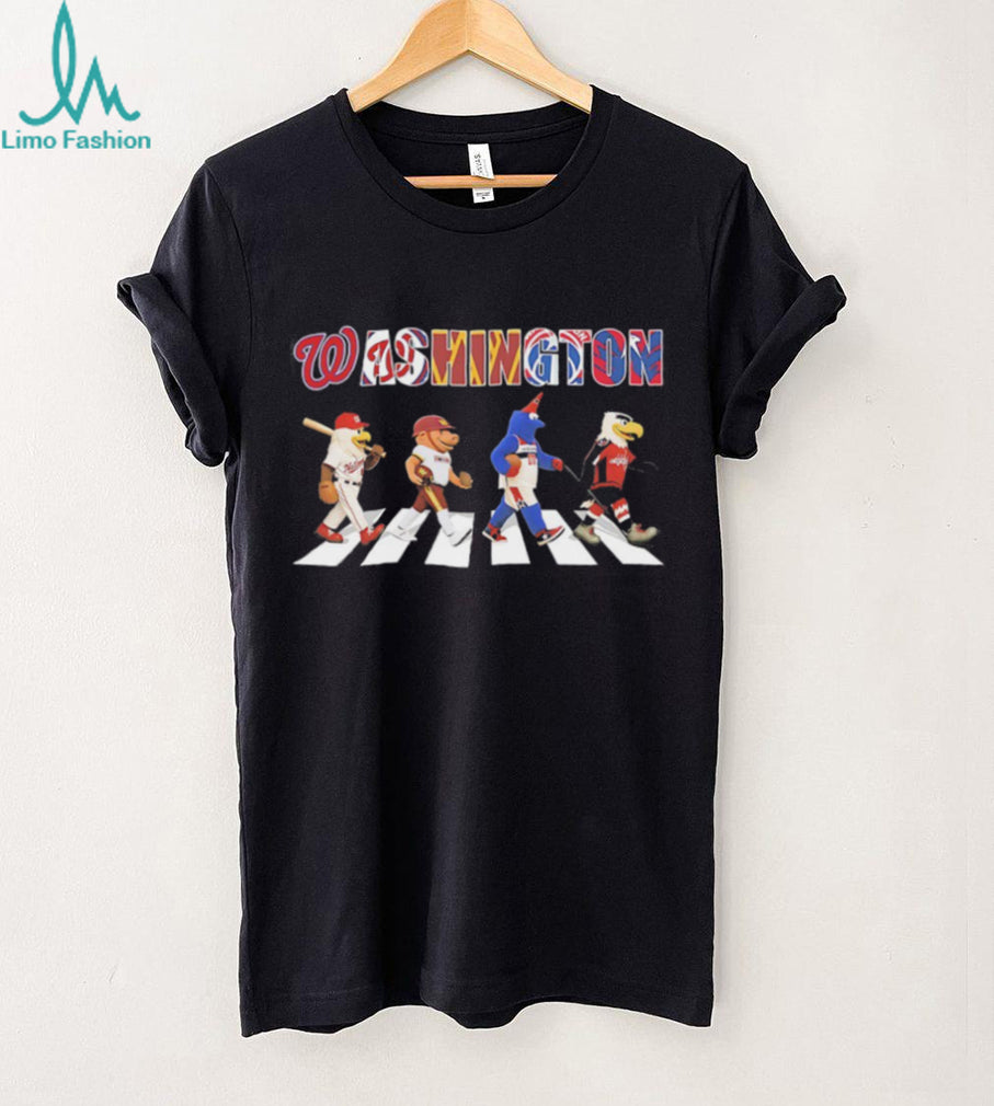 Washington DC City Sports Mascots Abbey Road Crossing T shirt