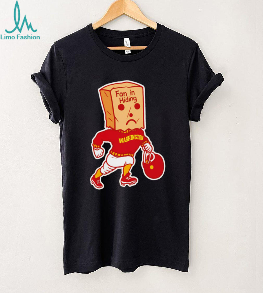 Washington Football Fan In Hiding Paper Bag Mascot T Shirt