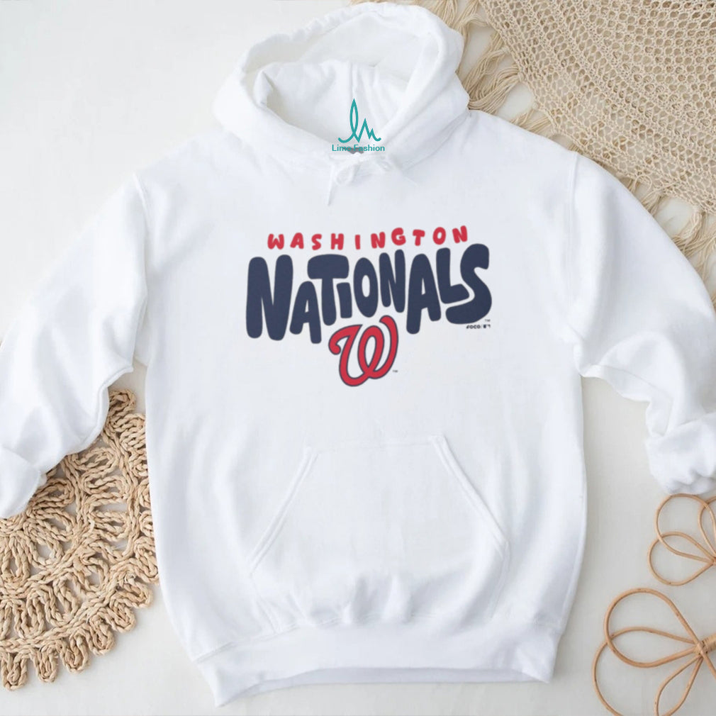 Washington Nationals Heritage Logo Oatmeal Heather Crewneck T shirt