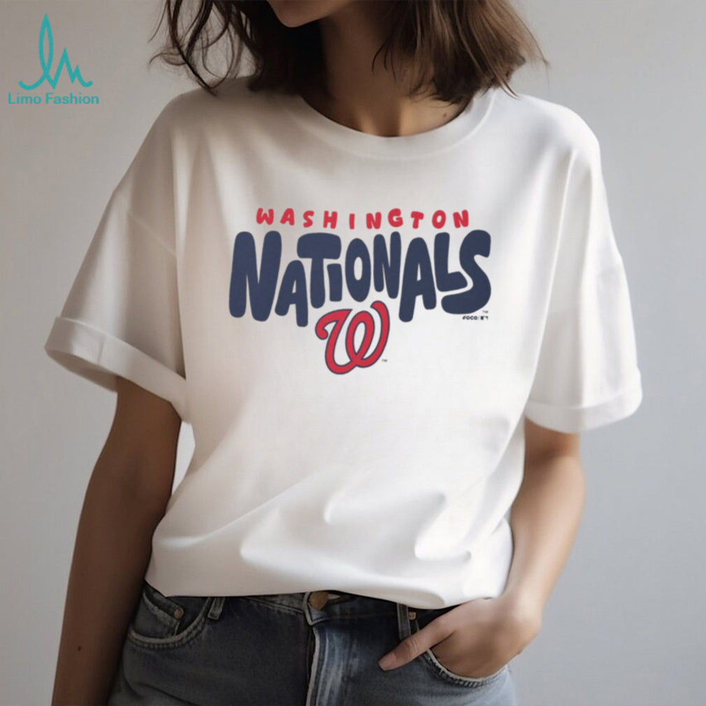 Washington Nationals Heritage Logo Oatmeal Heather Crewneck T shirt