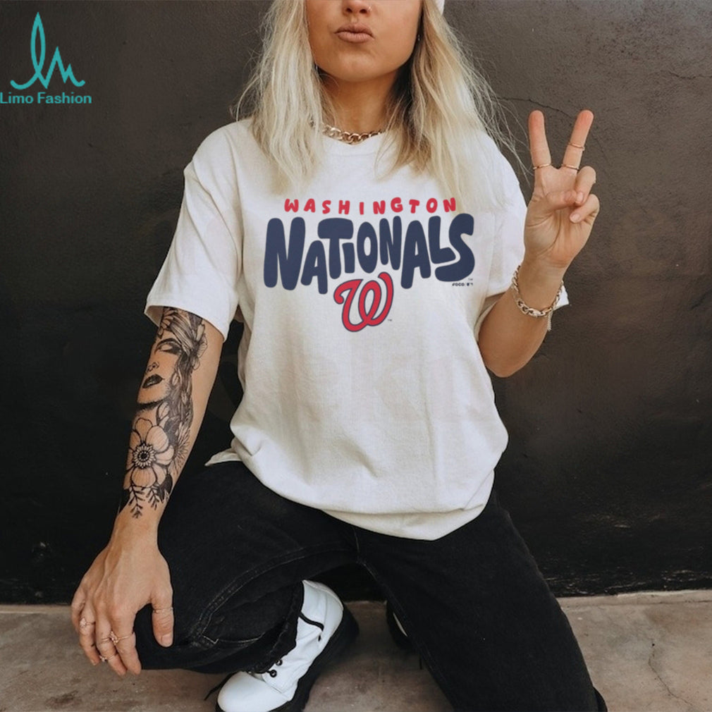 Washington Nationals Heritage Logo Oatmeal Heather Crewneck T shirt