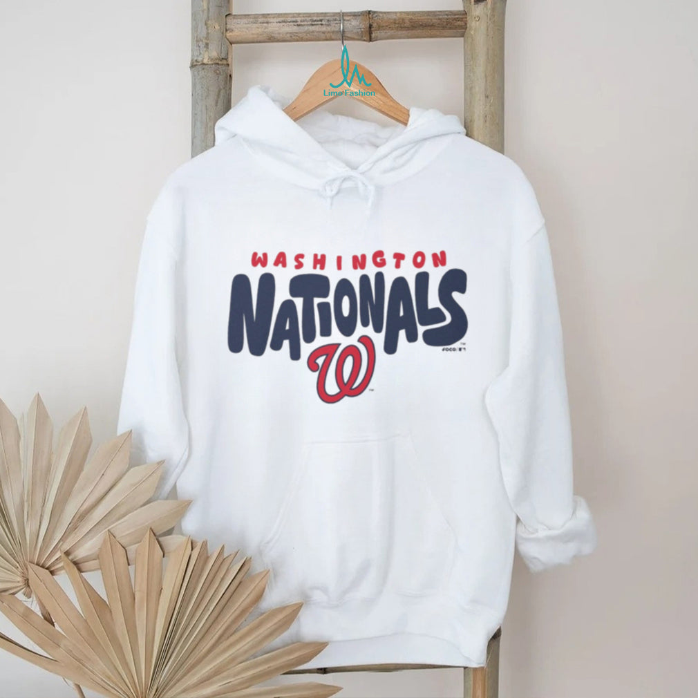 Washington Nationals Heritage Logo Oatmeal Heather Crewneck T shirt