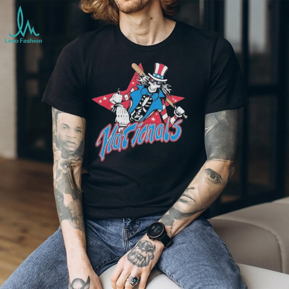 Washington Nationals Homage MLB x Grateful Dead x Americana Tri Blend T Shirt