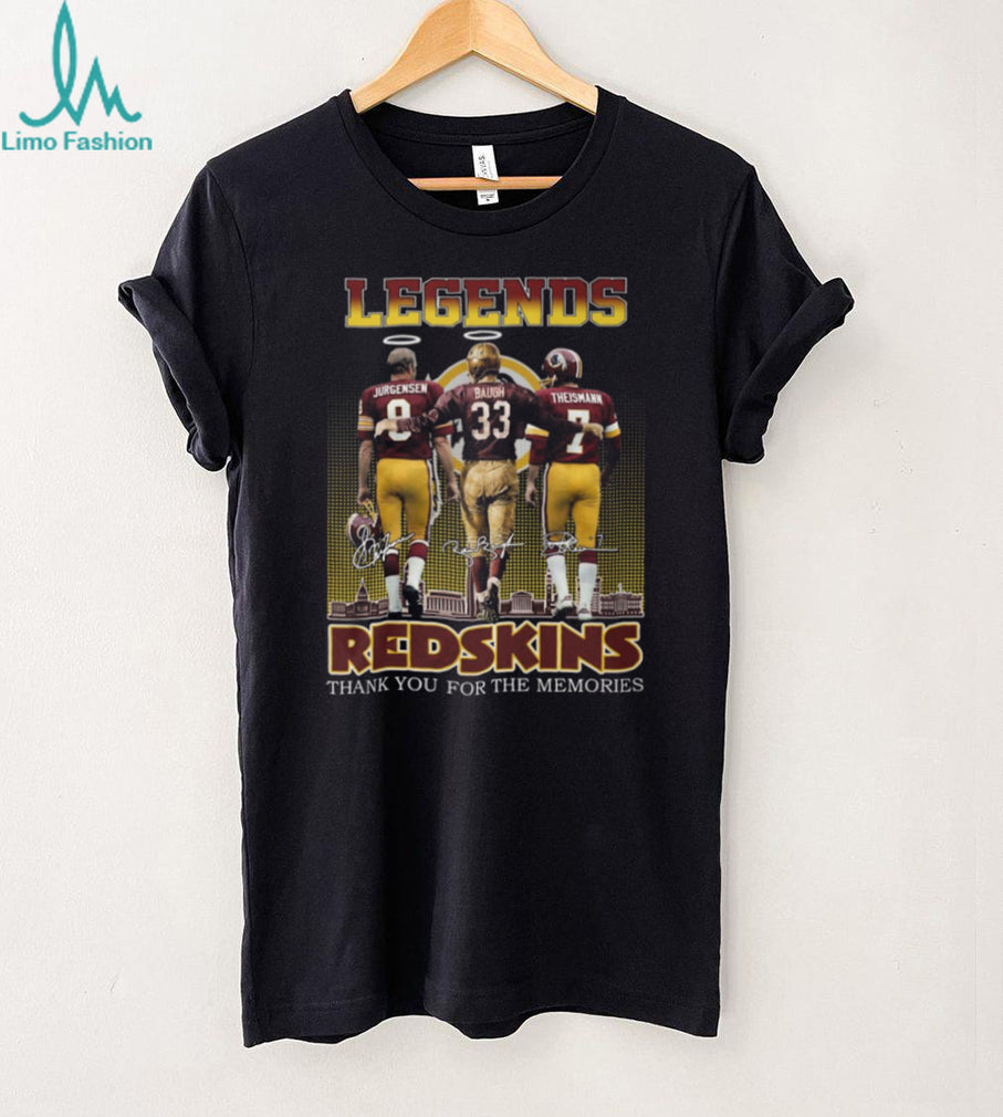 Washington Redskins Legends Jurgensen Baugh Theismann Memories T Shirt