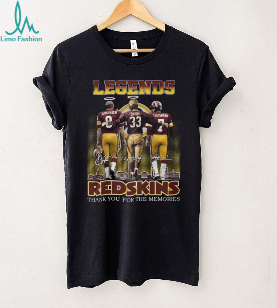 Washington Redskins Legends Jurgensen Baugh Theismann Signature Tribute T Shirt