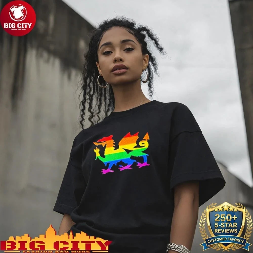 Welsh Pride Rainbow Dragon Essential Shirt