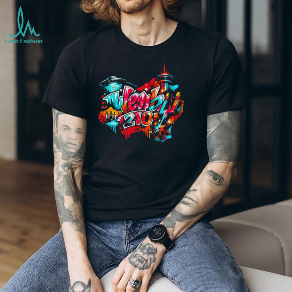 Wemby 210 San Antonio Graffiti Style Alien Basketball T Shirt