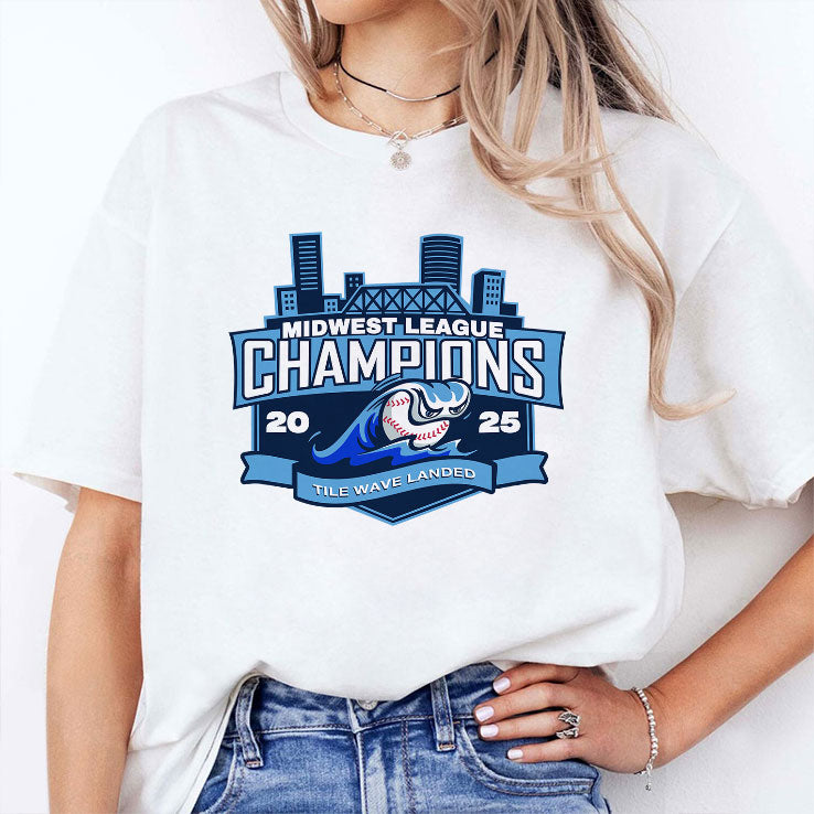West Michigan Whitecaps Midwest League Champions 2025 Baseball T Shirt