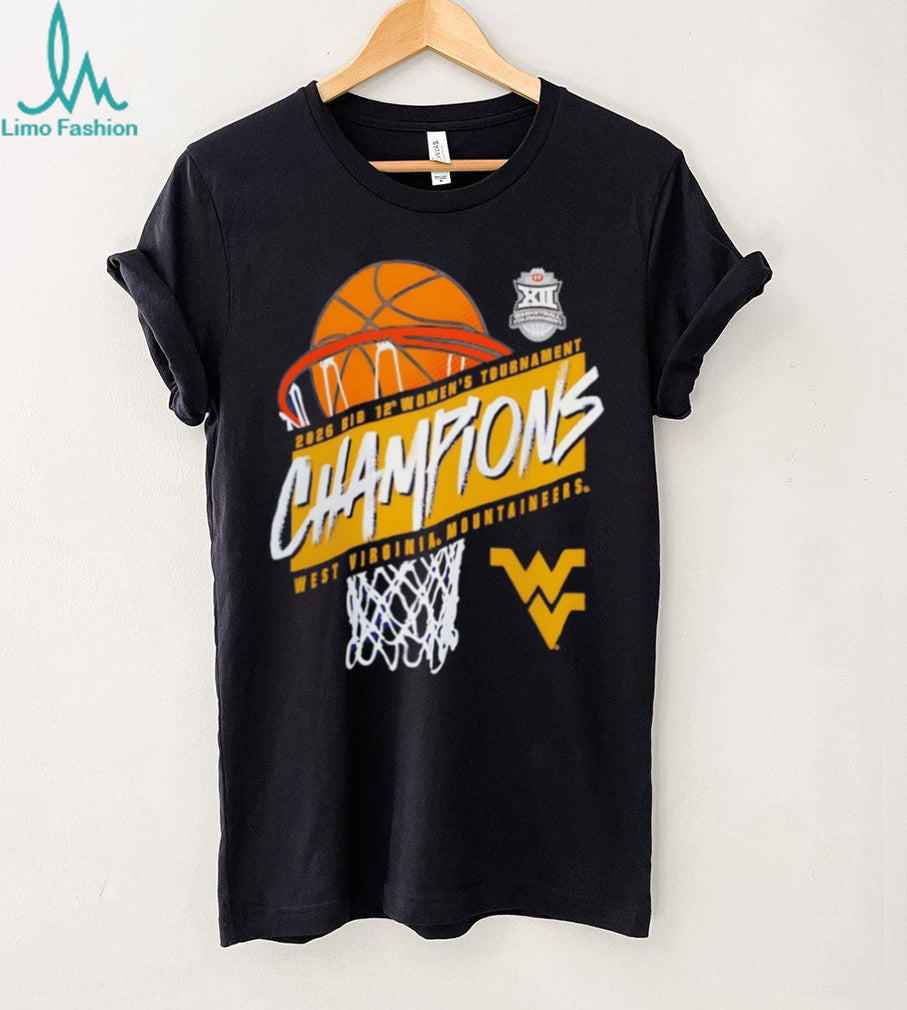 West Virginia Mountaineers 2026 Big 12 Women’s Basketball Tournament Champions T Shirt