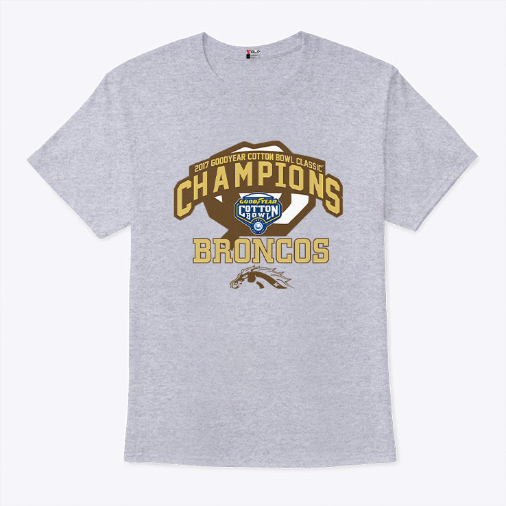 Western Michigan Broncos 2017 Goodyear Cotton Bowl Classic Champions Broncos Shirt