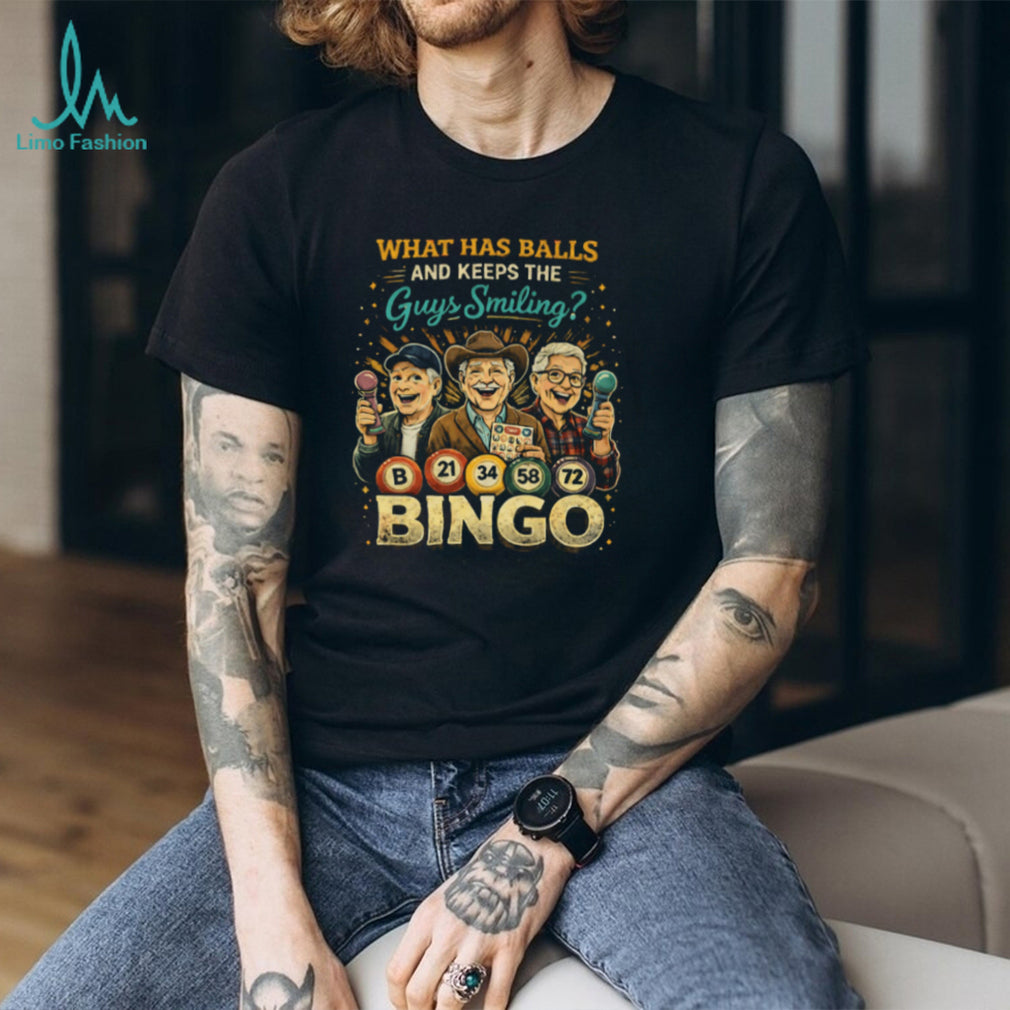 What Has Balls And Keeps Guys Smiling Bingo T Shirt for Men