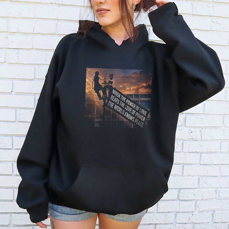 When The Power Of Love Beats The Love Of Power Empire State Building Shirt