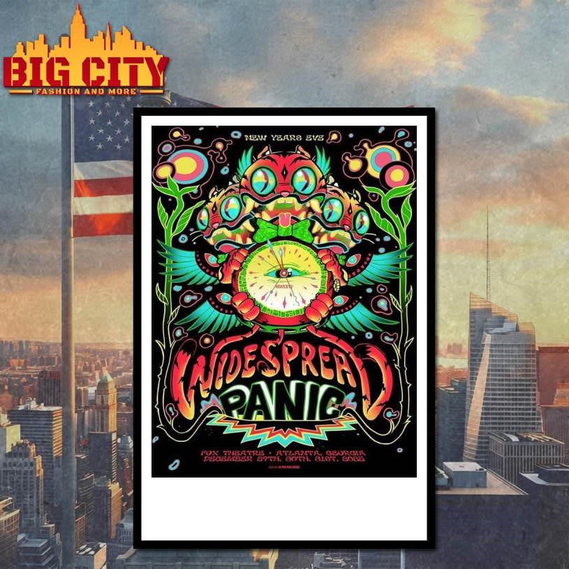 Widespread Panic New Years Eve 2025 Merch For Atlanta Georgia Event Poster Shirt